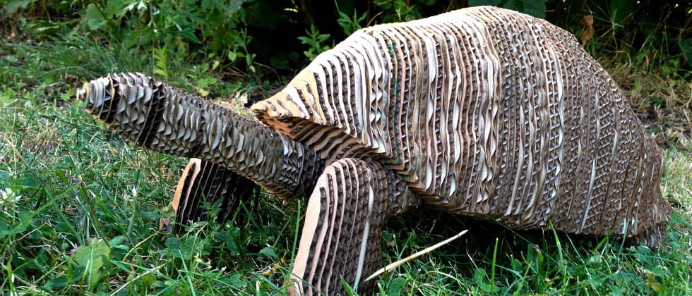 3D Objekt aus Wellpappe per Laserschnitt gefertigt